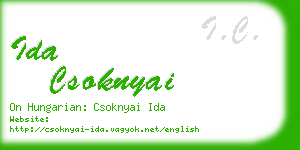 ida csoknyai business card